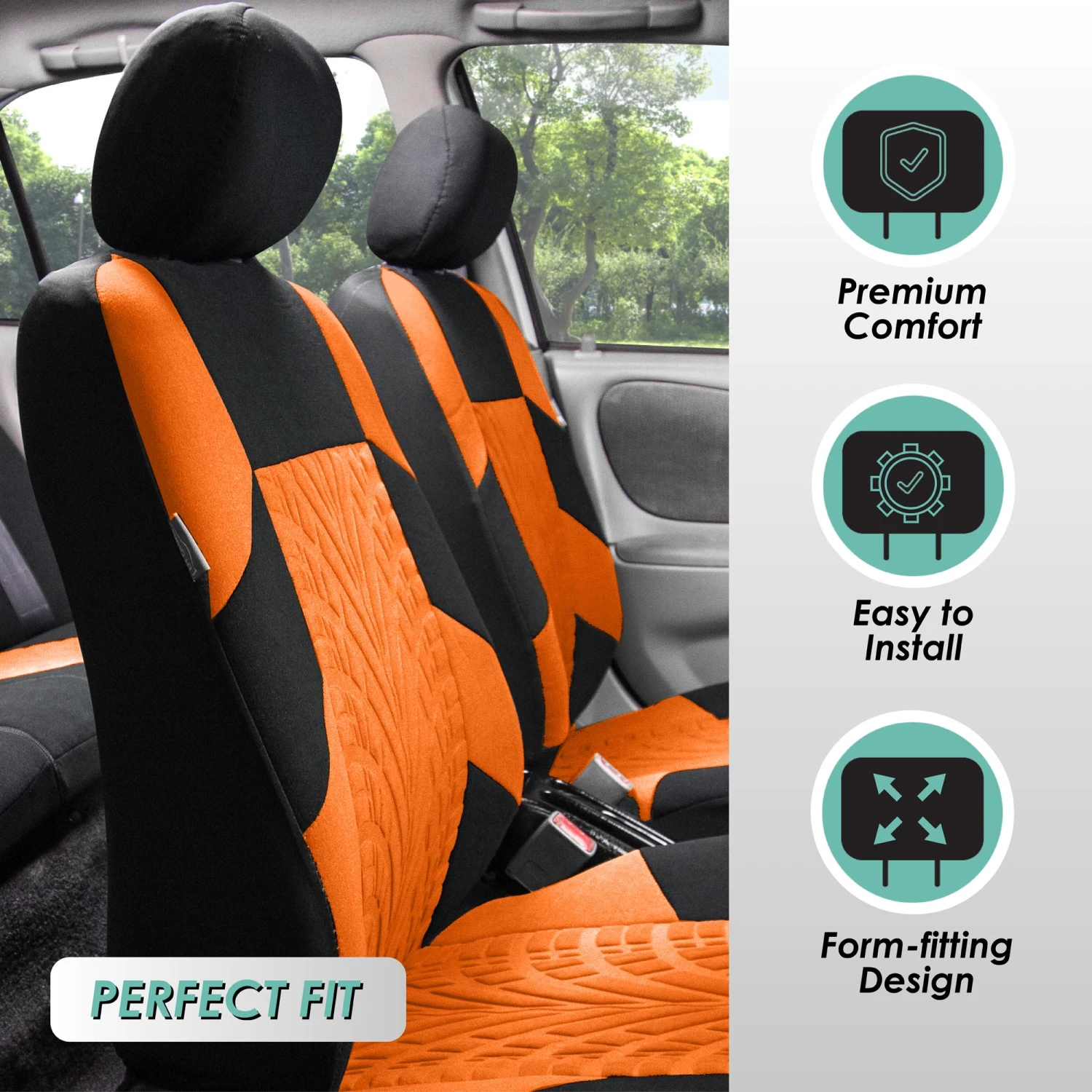 Travel Master Seat Covers - Full Set Orange(Travel Master Seat Covers Full Set Orange) 2 Travel Master Seat Covers - Full Set Orange(Travel Master Seat Covers Full Set Orange) - Image 2