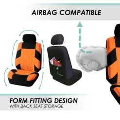 Travel Master Seat Covers - Full Set Orange(Travel Master Seat Covers Full Set Orange) 11 Travel Master Seat Covers - Full Set Orange(Travel Master Seat Covers Full Set Orange) -FH Group fb071 orange 5