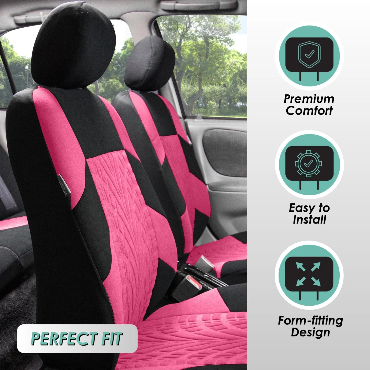 Travel Master Seat Covers - Full Set Pink(Travel Master Seat Covers Full Set Pink) 2 Travel Master Seat Covers - Full Set Pink(Travel Master Seat Covers Full Set Pink) - Image 2