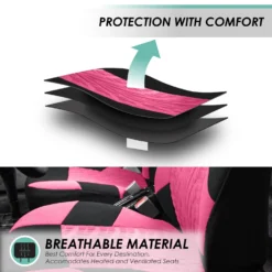 Travel Master Seat Covers - Full Set Pink(Travel Master Seat Covers Full Set Pink) 9 Travel Master Seat Covers - Full Set Pink(Travel Master Seat Covers Full Set Pink) -FH Group fb071 pink 3