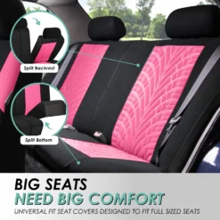 Travel Master Seat Covers - Full Set Pink(Travel Master Seat Covers Full Set Pink) 10 Travel Master Seat Covers - Full Set Pink(Travel Master Seat Covers Full Set Pink) -FH Group fb071 pink 4