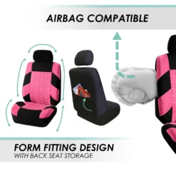 Travel Master Seat Covers - Full Set Pink(Travel Master Seat Covers Full Set Pink) 11 Travel Master Seat Covers - Full Set Pink(Travel Master Seat Covers Full Set Pink) -FH Group fb071 pink 5