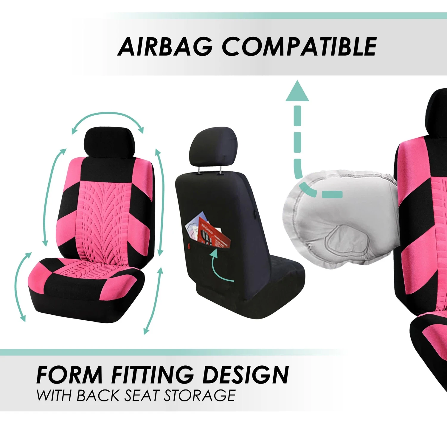 Travel Master Seat Covers - Full Set Pink(Travel Master Seat Covers Full Set Pink) 5 Travel Master Seat Covers - Full Set Pink(Travel Master Seat Covers Full Set Pink) - Image 5