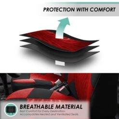 Travel Master Seat Covers - Full Set Red(Travel Master Seat Covers Full Set Red) -FH Group fb071 red 3