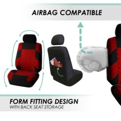 Travel Master Seat Covers - Full Set Red(Travel Master Seat Covers Full Set Red) -FH Group fb071 red 5
