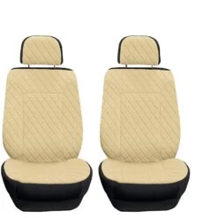 Prestige79 Neosupreme Diamond Stitch Car Seat Covers - Front Set Beige(Prestige79 Neosupreme Diamond Stitch Car Seat Covers Front Set Beige)