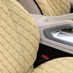 Prestige79 Neosupreme Diamond Stitch Car Seat Covers - Front Set Beige(Prestige79 Neosupreme Diamond Stitch Car Seat Covers Front Set Beige) -FH Group fb079102beige 4