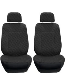 Prestige79 Neosupreme Diamond Stitch Car Seat Covers - Front Set Black(Prestige79 Neosupreme Diamond Stitch Car Seat Covers Front Set Black)