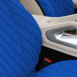 Prestige79 Neosupreme Diamond Stitch Car Seat Covers - Front Set Blue(Prestige79 Neosupreme Diamond Stitch Car Seat Covers Front Set Blue) -FH Group fb079102blue 4