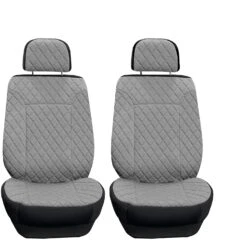 Prestige79 Neosupreme Diamond Stitch Car Seat Covers - Front Set Gray(Prestige79 Neosupreme Diamond Stitch Car Seat Covers Front Set Gray)
