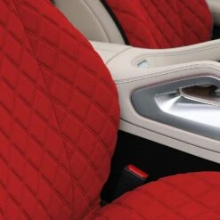 Prestige79 Neosupreme Diamond Stitch Car Seat Covers - Front Set Red(Prestige79 Neosupreme Diamond Stitch Car Seat Covers Front Set Red) -FH Group fb079102red 3