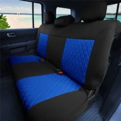 Neosupreme Deluxe Car Seat Cushions For SUV - Rear Blue(Neosupreme Deluxe Car Seat Cushions For Suv Rear Blue) -FH Group fb088013blue 3