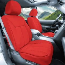 Ultraflex Neoprene Seat Covers - Front Set Solid Red(Neoprene Ultraflex Diamond Patterned Seat Covers Front Set Solid Red) -FH Group fb091 red 3