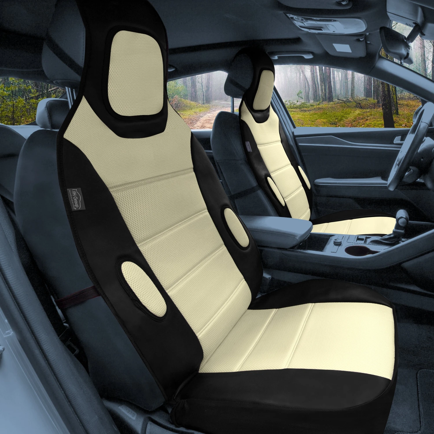 Leatherette Cushion Pads With 3D Air Mesh - Front - Beige(Leatherette Cushion Pads With 3d Air Mesh Front Beige) 4 Leatherette Cushion Pads With 3D Air Mesh - Front - Beige(Leatherette Cushion Pads With 3d Air Mesh Front Beige) - Image 4