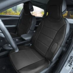 Leatherette Cushion Pads With 3D Air Mesh - Front - Black(Leatherette Cushion Pads With 3d Air Mesh Front Black) 10 Leatherette Cushion Pads With 3D Air Mesh - Front - Black(Leatherette Cushion Pads With 3d Air Mesh Front Black) -FH Group fb202black interior