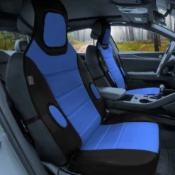 Leatherette Cushion Pads With 3D Air Mesh - Front - Blue(Leatherette Cushion Pads With 3d Air Mesh Front Blue) -FH Group fb202bluw interior passenger