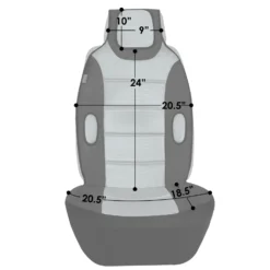Leatherette Cushion Pads With 3D Air Mesh - Front - Blue(Leatherette Cushion Pads With 3d Air Mesh Front Blue) -FH Group fb202dimensions