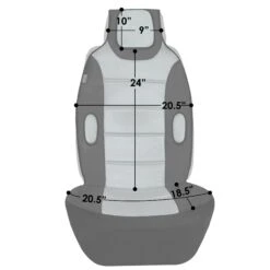 Leatherette Cushion Pads With 3D Air Mesh - Front - Gray(Leatherette Cushion Pads With 3d Air Mesh Front Gray) -FH Group fb202dimensions 495fd0e1 686c 44e5 b6ca d24ac4c361ac