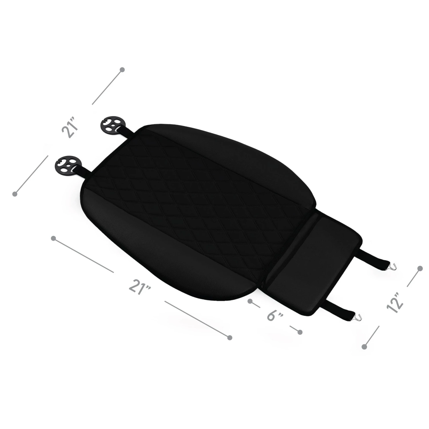 Faux Leather And NeoSupreme Seat Cushion Pad - Front Set Black(Faux Leather And Neosupreme Seat Cushion Pad Front Set Black) 3 Faux Leather And NeoSupreme Seat Cushion Pad - Front Set Black(Faux Leather And Neosupreme Seat Cushion Pad Front Set Black) - Image 3