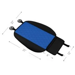 Faux Leather And NeoSupreme Seat Cushion Pad - Front Set Blue(Faux Leather And Neosupreme Seat Cushion Pad Front Set Blue) -FH Group fb210 bue dimensions