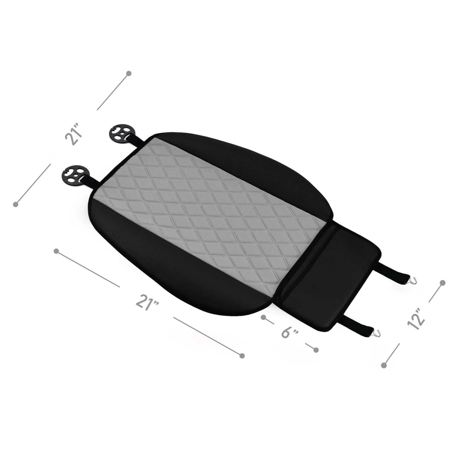 Faux Leather And NeoSupreme Seat Cushion Pad - Front Set Gray(Faux Leather And Neosupreme Seat Cushion Pad Front Set Gray) 3 Faux Leather And NeoSupreme Seat Cushion Pad - Front Set Gray(Faux Leather And Neosupreme Seat Cushion Pad Front Set Gray) - Image 3