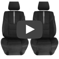 Ultra Sleek Car Seat Cushions - Front Set Gray / Black(Ultra Sleek Car Seat Cushions Front Set Gray Black) -FH Group fb215 grey