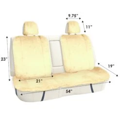 Doe16 Faux Rabbit Fur Car Seat Cushions - Rear Set Beige(Doe16 Faux Rabbit Fur Car Seat Cushions Rear Set Beige) 11 Doe16 Faux Rabbit Fur Car Seat Cushions - Rear Set Beige(Doe16 Faux Rabbit Fur Car Seat Cushions Rear Set Beige) -FH Group fb216012 beige 6