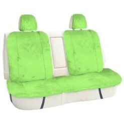 Doe16 Faux Rabbit Fur Car Seat Cushions - Rear Set Green(Doe16 Faux Rabbit Fur Car Seat Cushions Rear Set Green)
