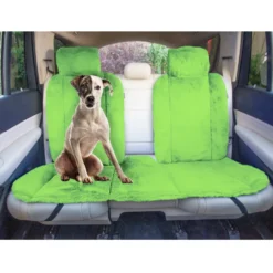 Doe16 Faux Rabbit Fur Car Seat Cushions - Rear Set Green(Doe16 Faux Rabbit Fur Car Seat Cushions Rear Set Green) -FH Group fb216012 green 2