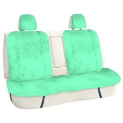 Doe16 Faux Rabbit Fur Car Seat Cushions - Rear Set Mint(Copy Of Doe16 Faux Rabbit Fur Car Seat Cushions Rear Set Mint)