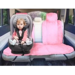 Doe16 Faux Rabbit Fur Car Seat Cushions - Rear Set Pink(Doe16 Faux Rabbit Fur Car Seat Cushions Rear Set Pink) 9 Doe16 Faux Rabbit Fur Car Seat Cushions - Rear Set Pink(Doe16 Faux Rabbit Fur Car Seat Cushions Rear Set Pink) -FH Group fb216012 pink 2 2