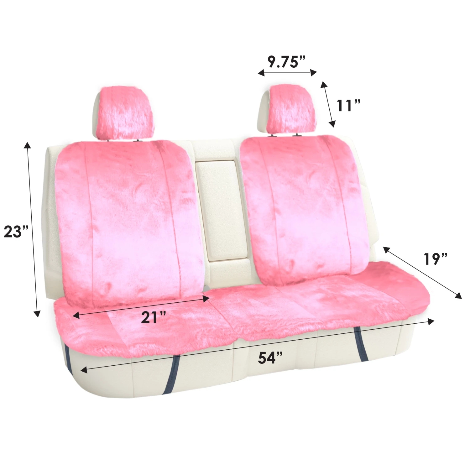 Doe16 Faux Rabbit Fur Car Seat Cushions - Rear Set Pink(Doe16 Faux Rabbit Fur Car Seat Cushions Rear Set Pink) 7 Doe16 Faux Rabbit Fur Car Seat Cushions - Rear Set Pink(Doe16 Faux Rabbit Fur Car Seat Cushions Rear Set Pink) - Image 7