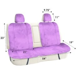 Doe16 Faux Rabbit Fur Car Seat Cushions - Rear Set Purple(Doe16 Faux Rabbit Fur Car Seat Cushions Rear Set Purple) -FH Group fb216012 purple 6