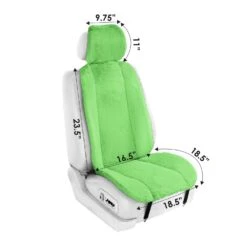Doe16 Faux Rabbit Fur Car Seat Cushions - Front Set Green(Doe16 Faux Rabbit Fur Car Seat Cushions Front Set Green) -FH Group fb216102 green 7