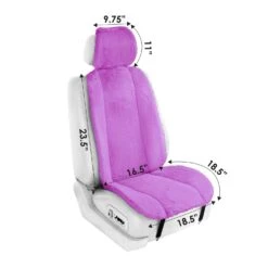 Doe16 Faux Rabbit Fur Car Seat Cushions - Front Set Purple(Doe16 Faux Rabbit Fur Car Seat Cushions Front Set Purple) -FH Group fb216102 purple 7