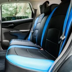 Ultra Comfort Deluxe Leatherette Bench Seat Cushions - Rear Blue(Ultra Comfort Deluxe Leatherette Bench Seat Cushions Rear Blue)