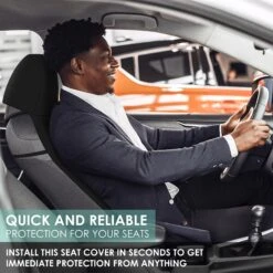 FH Group Easy Roll-Out Car Seat Protector - 2pc Black Neoprene(Fh Group Easy Roll Out Car Seat Protector 2pc Black Neoprene 1) -FH Group fh1006 black 3 6409ed42 8ac8 4196 9023 e6d93f9fdd64