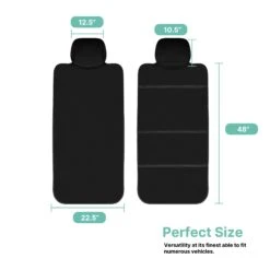 FH Group Easy Roll-Out Car Seat Protector - 2pc Black Neoprene(Fh Group Easy Roll Out Car Seat Protector 2pc Black Neoprene 1) -FH Group fh1006 black 6 fc9846b3 a46a 4b79 bfaa 45e2e555f7ed