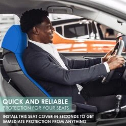 FH Group Easy Roll-Out Car Seat Protector - 1pc Blue Neoprene(Neoprene Car Seat Protector Waterproof Sweatproof For For Dog Kid Running Beach 1 Pc Pack Blue) 9 FH Group Easy Roll-Out Car Seat Protector - 1pc Blue Neoprene(Neoprene Car Seat Protector Waterproof Sweatproof For For Dog Kid Running Beach 1 Pc Pack Blue) -FH Group fh1006 blue 3