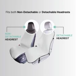 FH Group Easy Roll-Out Car Seat Protector - 2pc Gray Neoprene(Copy Of Fh Group Easy Roll Out Car Seat Protector 2pc Gray Neoprene) -FH Group fh1006 gray 4 bf03fdab 1140 4163 8800 398afa5482f9