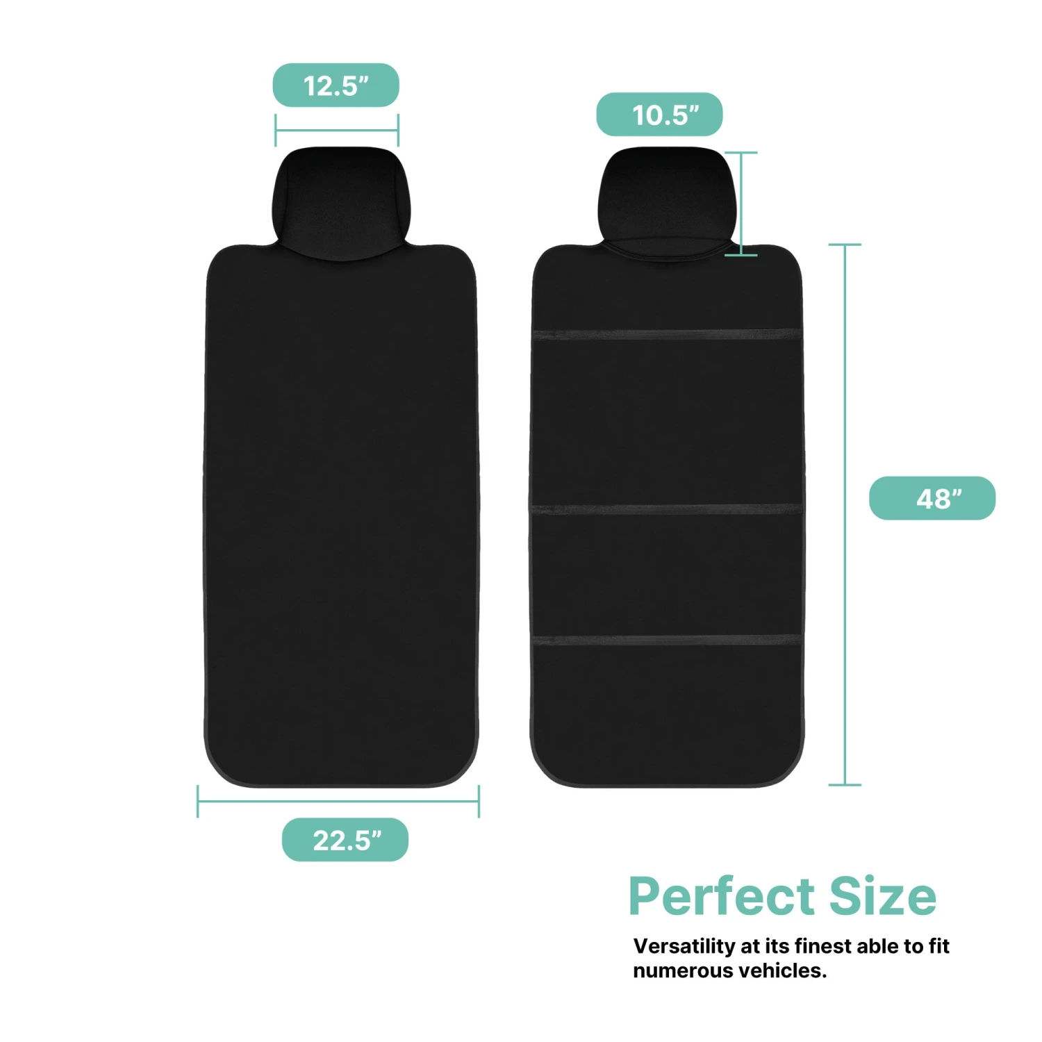 FH Group Easy Roll-Out Car Seat Protector - 2pc Black Faux Leather(Fh Group Easy Roll Out Car Seat Protector 2pc Black Faux Leather) 6 FH Group Easy Roll-Out Car Seat Protector - 2pc Black Faux Leather(Fh Group Easy Roll Out Car Seat Protector 2pc Black Faux Leather) - Image 6