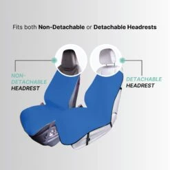 FH Group Easy Roll-Out Car Seat Protector - 1pc Blue Faux Leather(Faux Leather Car Seat Protector Waterproof Sweatproof For For Dog Kid Running Beach 1 Pc Pack Blue) 10 FH Group Easy Roll-Out Car Seat Protector - 1pc Blue Faux Leather(Faux Leather Car Seat Protector Waterproof Sweatproof For For Dog Kid Running Beach 1 Pc Pack Blue) -FH Group fh1006pu blue 4