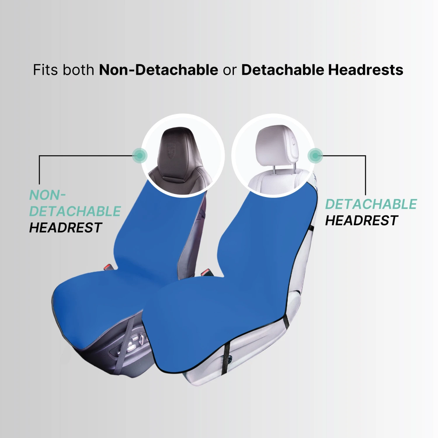 FH Group Easy Roll-Out Car Seat Protector - 2pc Blue Faux Leather(Fh Group Easy Roll Out Car Seat Protector 2pc Blue Faux Leather) 4 FH Group Easy Roll-Out Car Seat Protector - 2pc Blue Faux Leather(Fh Group Easy Roll Out Car Seat Protector 2pc Blue Faux Leather) - Image 4