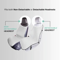 FH Group Easy Roll-Out Car Seat Protector - 2pc Gray Faux Leather(Fh Group Easy Roll Out Car Seat Protector 2pc Gray Faux Leather) -FH Group fh1006pu gray 4 62613e2b a03b 498c bab2 8b66c079d5a5