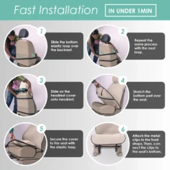 FH Group Easy Roll-Out Car Seat Protector - 2pc Gray Faux Leather(Fh Group Easy Roll Out Car Seat Protector 2pc Gray Faux Leather) -FH Group fh1006pu gray 5 7278ae44 8576 4d04 8803 e5559c0df6a0