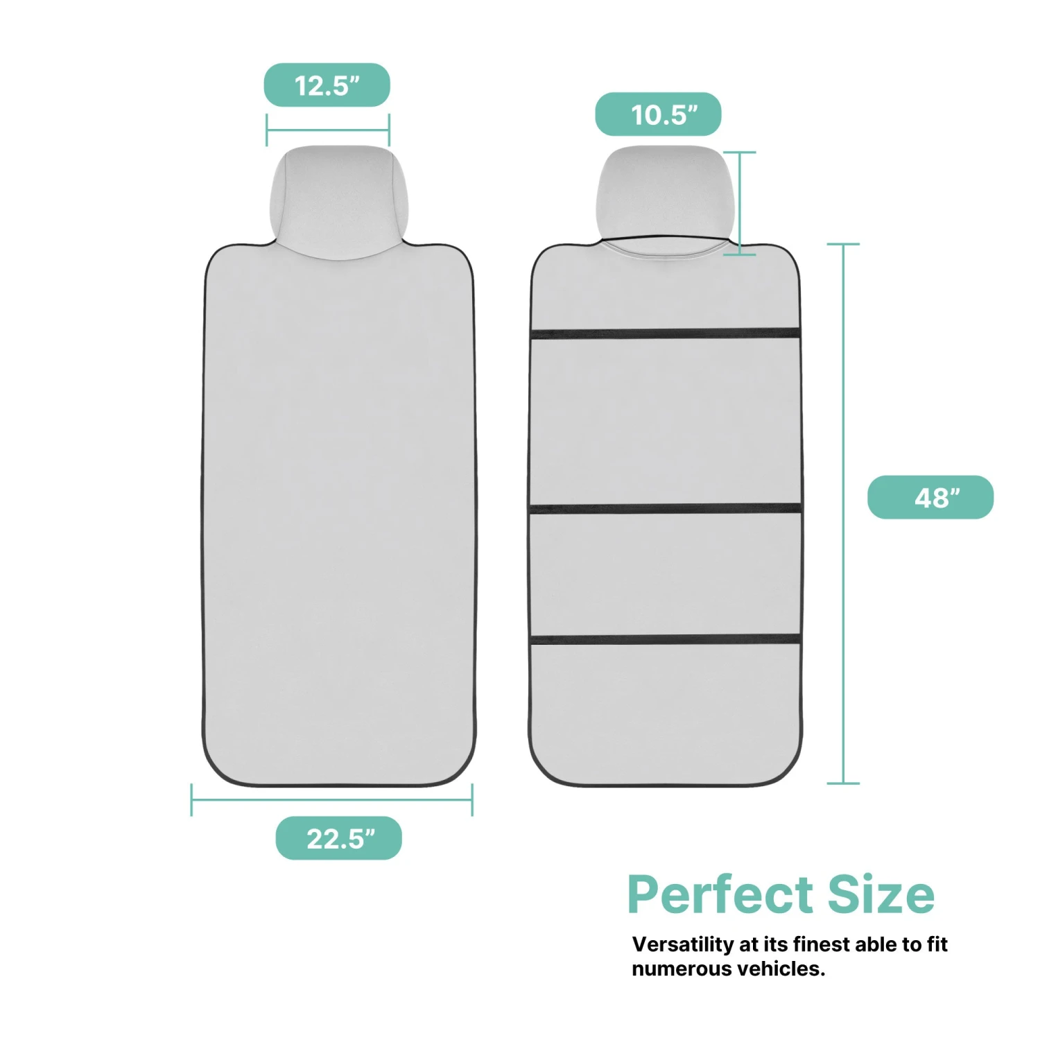 FH Group Easy Roll-Out Car Seat Protector - 1pc Gray Faux Leather(Faux Leather Car Seat Protector Waterproof Sweatproof For For Dog Kid Running Beach 1 Pc Pack Gray) 6 FH Group Easy Roll-Out Car Seat Protector - 1pc Gray Faux Leather(Faux Leather Car Seat Protector Waterproof Sweatproof For For Dog Kid Running Beach 1 Pc Pack Gray) - Image 6