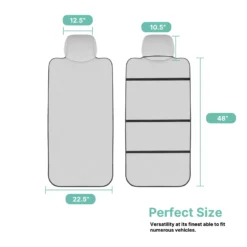 FH Group Easy Roll-Out Car Seat Protector - 2pc Gray Faux Leather(Fh Group Easy Roll Out Car Seat Protector 2pc Gray Faux Leather) -FH Group fh1006pu gray 6 54cbcd31 ccdf 432c aa33 0d2452f44ac1