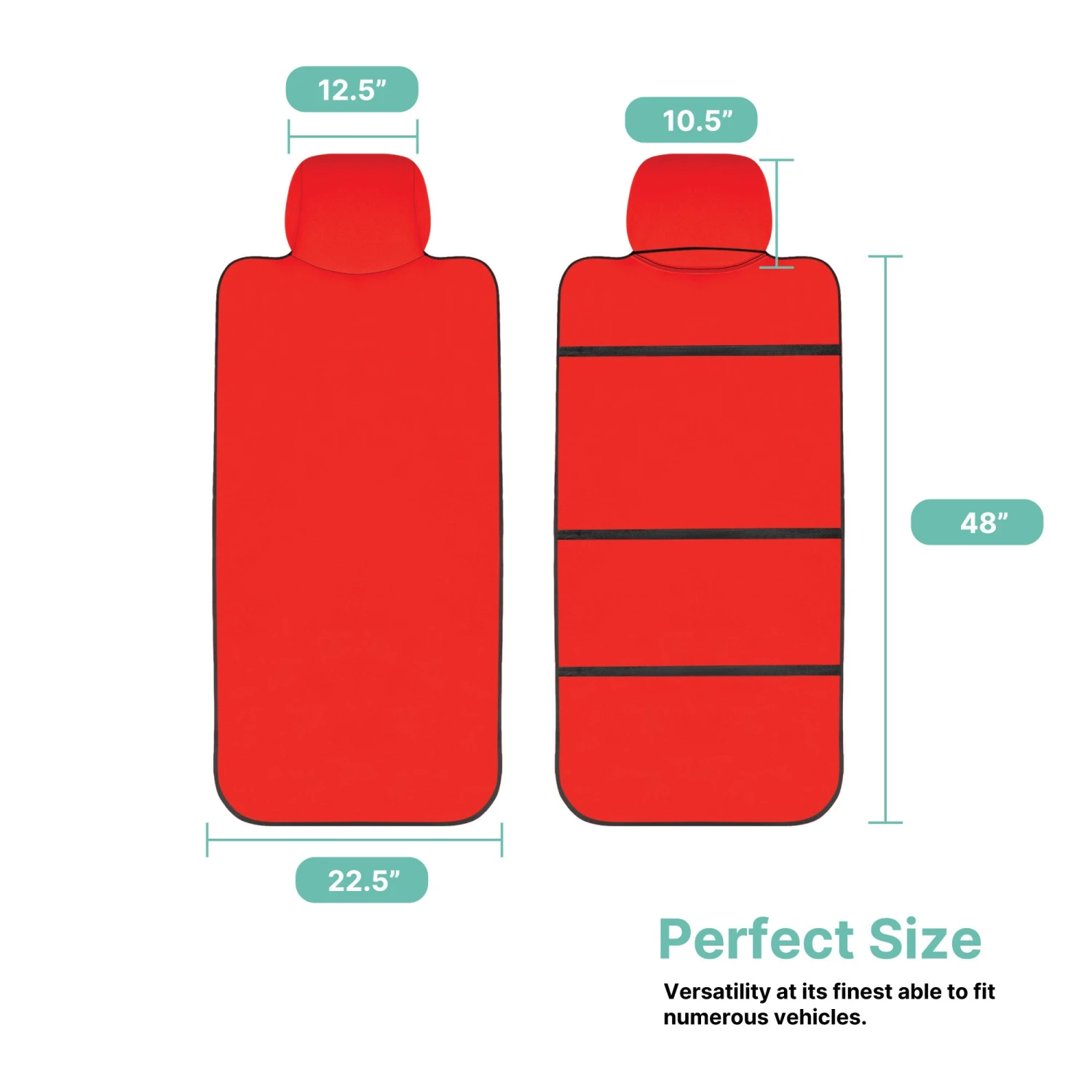 FH Group Easy Roll-Out Car Seat Protector - 2pc Red Faux Leather(Fh Group Easy Roll Out Car Seat Protector 2pc Red Faux Leather) 6 FH Group Easy Roll-Out Car Seat Protector - 2pc Red Faux Leather(Fh Group Easy Roll Out Car Seat Protector 2pc Red Faux Leather) - Image 6
