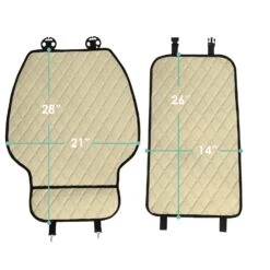 NeoSupreme Seat Protectors - Front Set - 1pc Solid Beige(Neosupreme Seat Protector 1pk Front Beige) -FH Group fh1016 beige 7 a407c9d4 14c8 4322 8c8d 4747d42d5b51