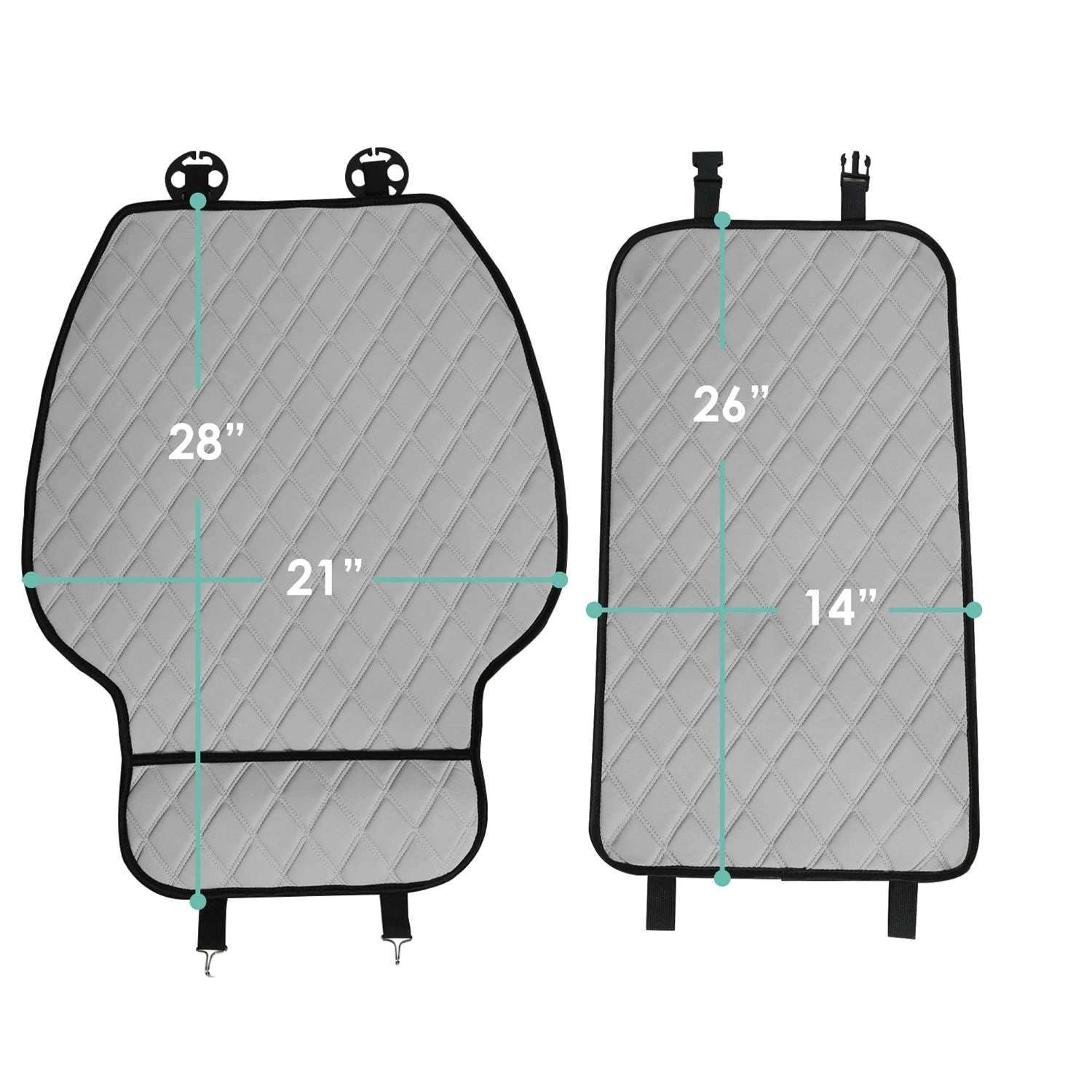 NeoSupreme Seat Protectors - Front Set - 1pc Solid Gray(Neosupreme Seat Protector 1pk Front Gray) 4 NeoSupreme Seat Protectors - Front Set - 1pc Solid Gray(Neosupreme Seat Protector 1pk Front Gray) - Image 4